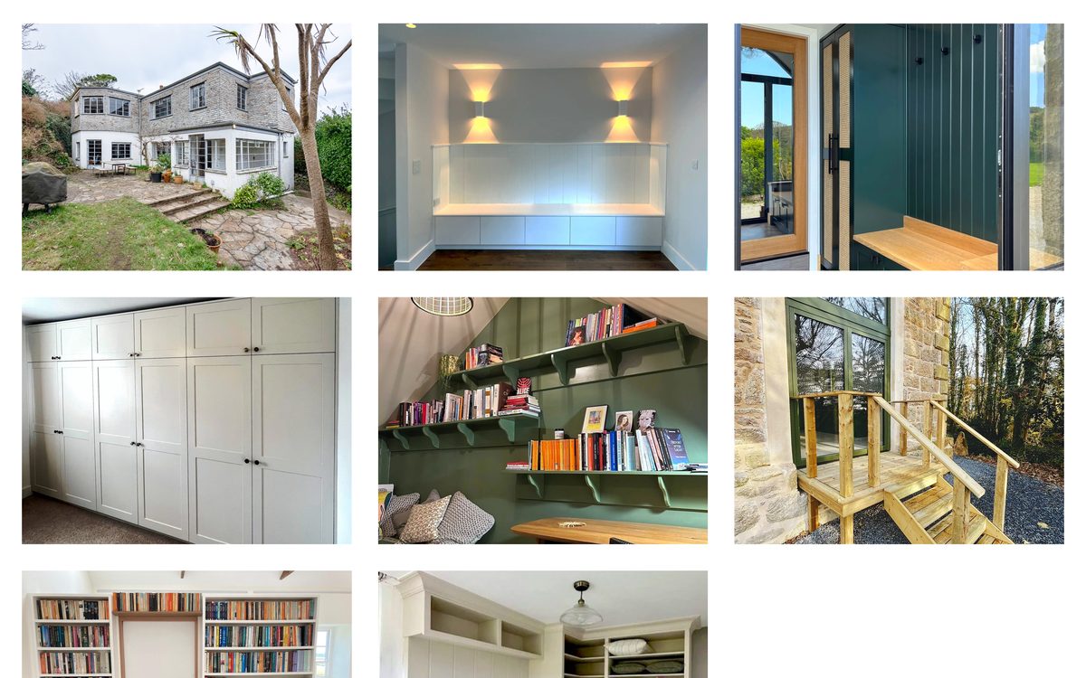 The projects page: a grid of photos of finished jobs